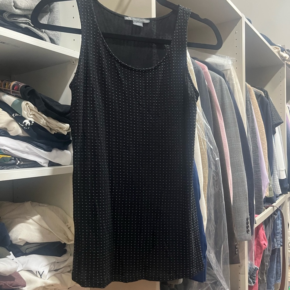 Armani Exchange Black Sleeveless Tank Top